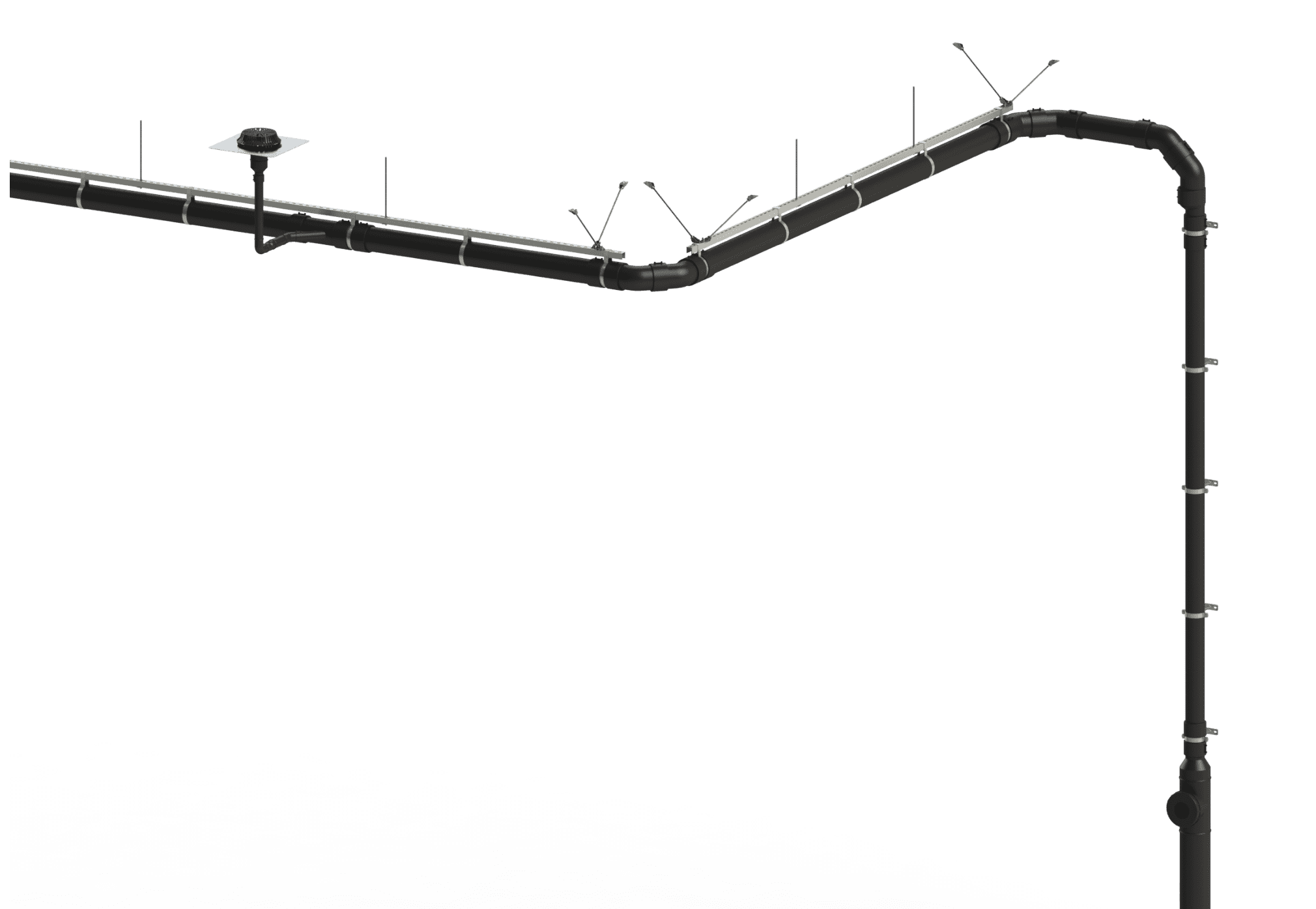 VALRain include țevi, fitinguri, sifoane și canale colectoare, asigurând evacuarea eficientă a apelor pluviale. Tehnologia Rainplus optimizează drenajul pentru aplicații rezidențiale, comerciale și industriale, oferind soluții fiabile și durabile pentru gestionarea apei meteorice.