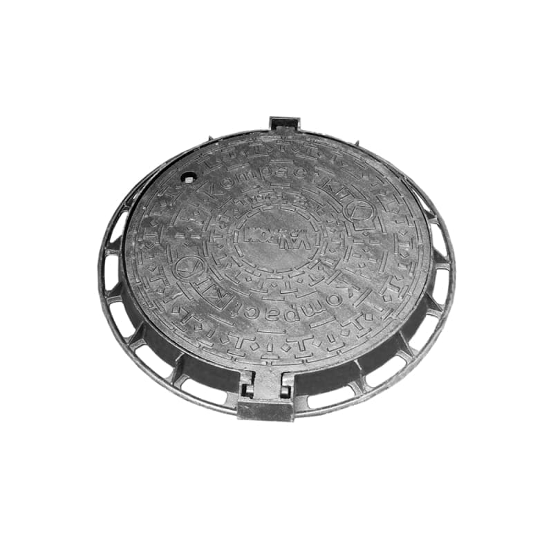 VALPlast CAST IRON COVER + FRAME B125 CLEAR OPENING Ø550 GALV.