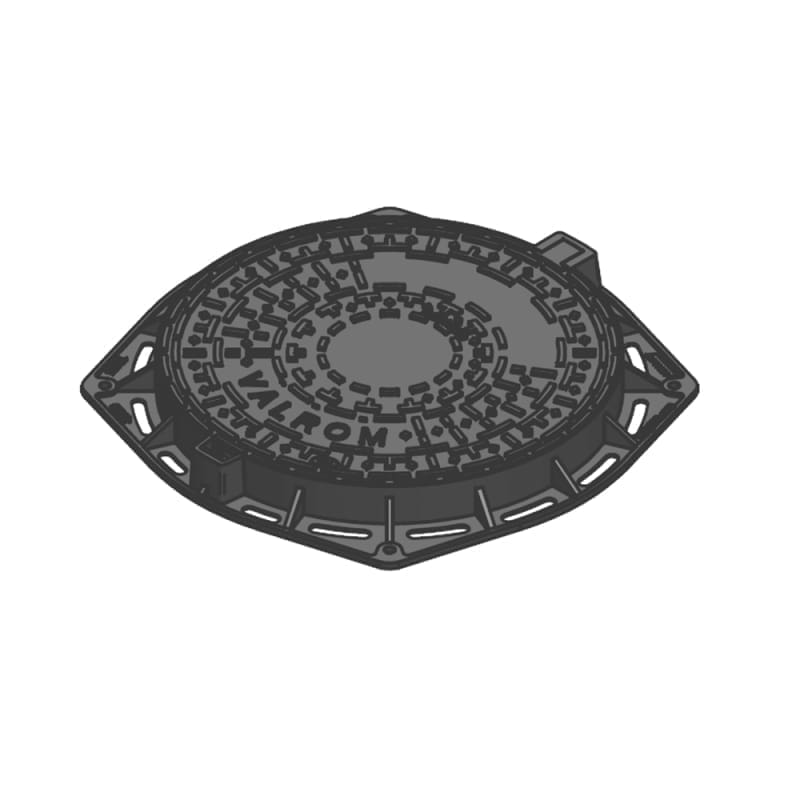 VALPlast CAST IRON COVER+FRAME C250 CLEAR OPENING D.550 LOCKABLE