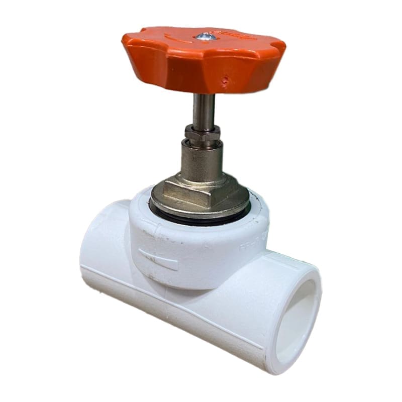 VALDUOTHERM CONCEALED VALVE, WHITE PPR, DN 32, ESCUTCHEON