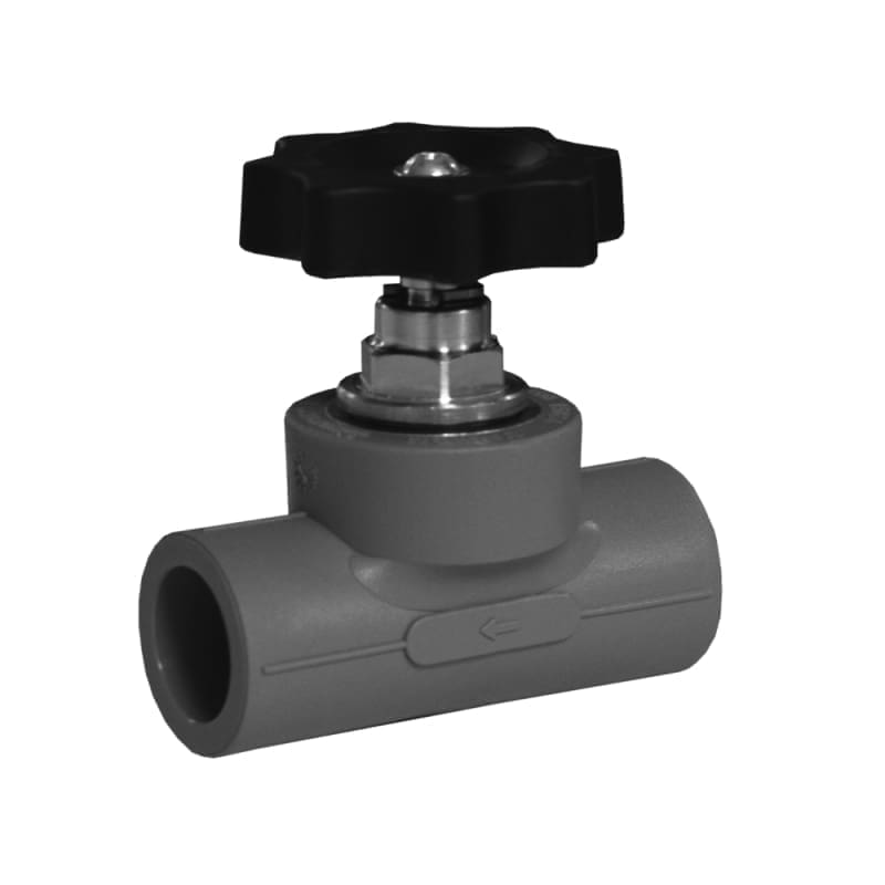 VALDuotherm Gray PPR Concealed Valve DN 25 with Escutcheon