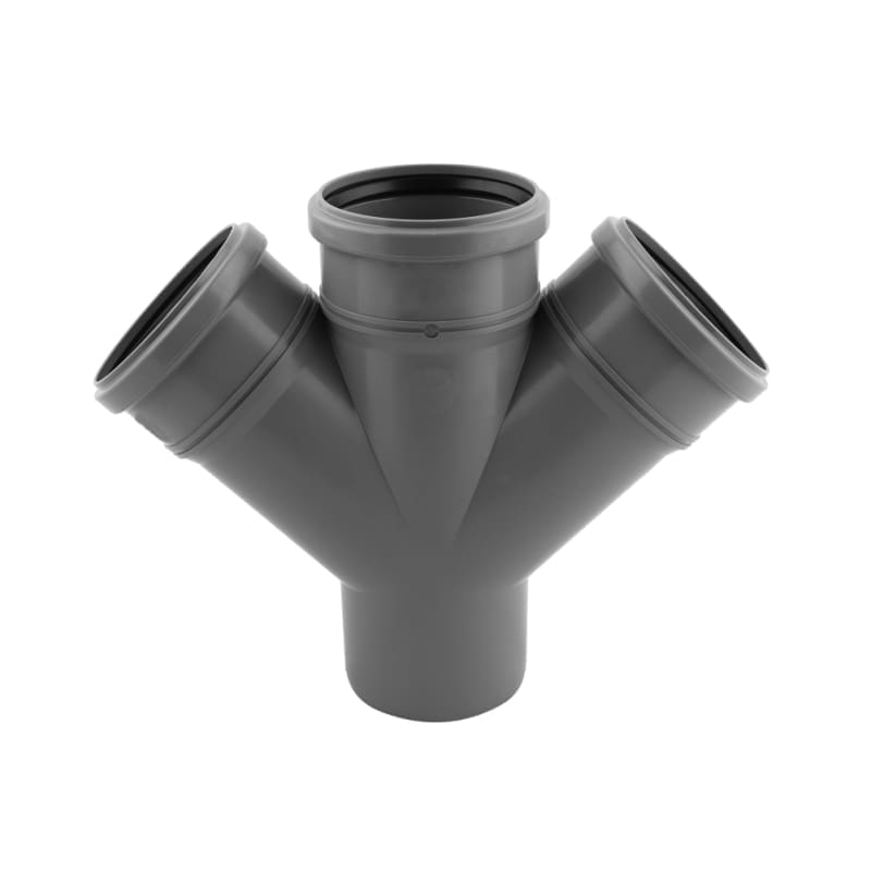 VALEasy PP Double Branch Fitting D.110/110/110 45°