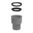 VALEasy PP CAST IRON CONNECTOR D.125 DOUBLE RING/GASKET