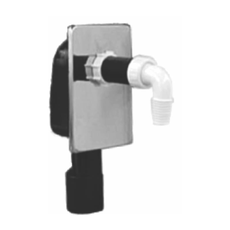 VALEasy concealed siphon for washing machine, D. 40/50, stainless steel