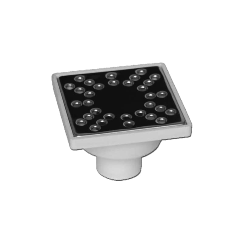 VALEasy MINISIPHON FLOOR-MOUNTED PP 1OUT Ø50 VERTICAL FRAME 145x145 H=50 STAINLESS STEEL GRATE