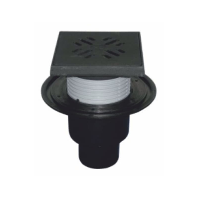 VALEasy floor drain siphon, vertical outlet DN 50/75/110, adjustable height, A15 cast-iron grate