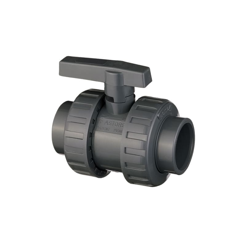 VALAgrio PVC Double Union Ball Valve, 1 inch, PN16