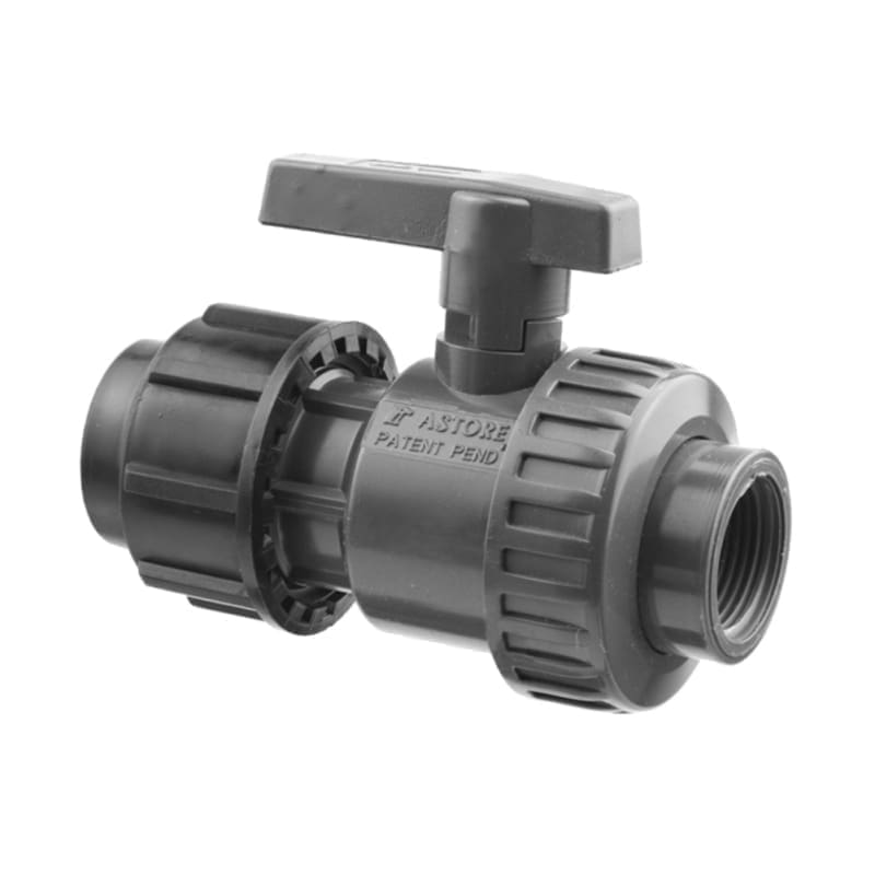 VALAgrio PVC BALL VALVE D. 25x3/4'' SOCKET-MALE THREAD PN16
