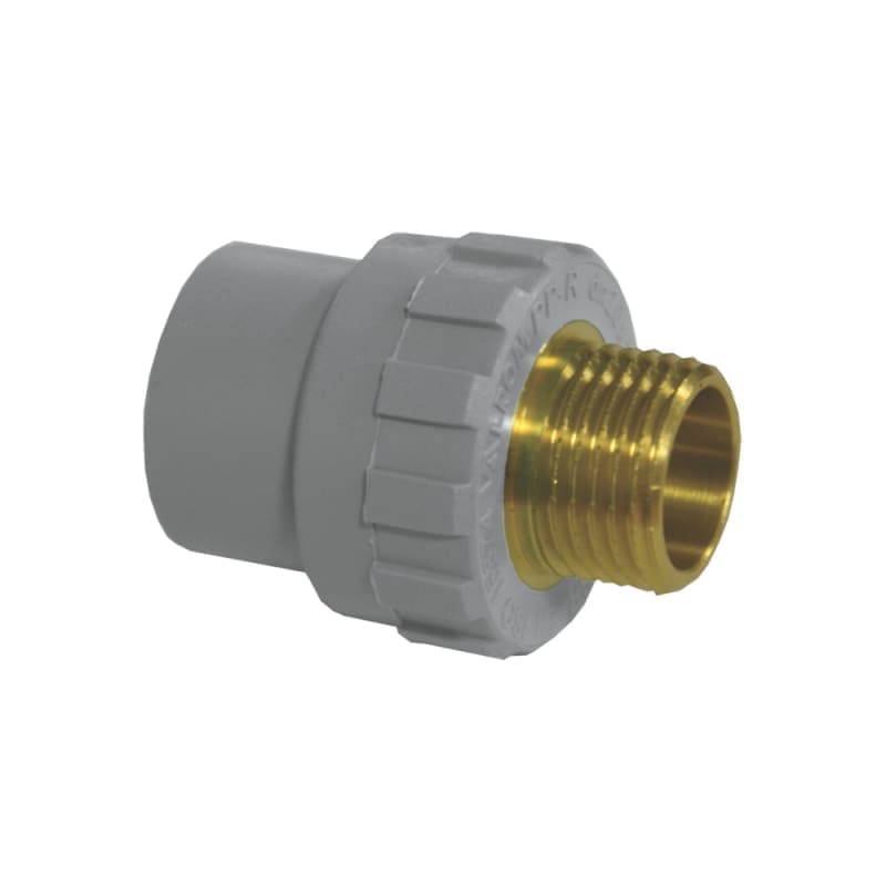 VALDuotherm Grey PPR Male Thread Adapter, D. 50 x 1 1/2"