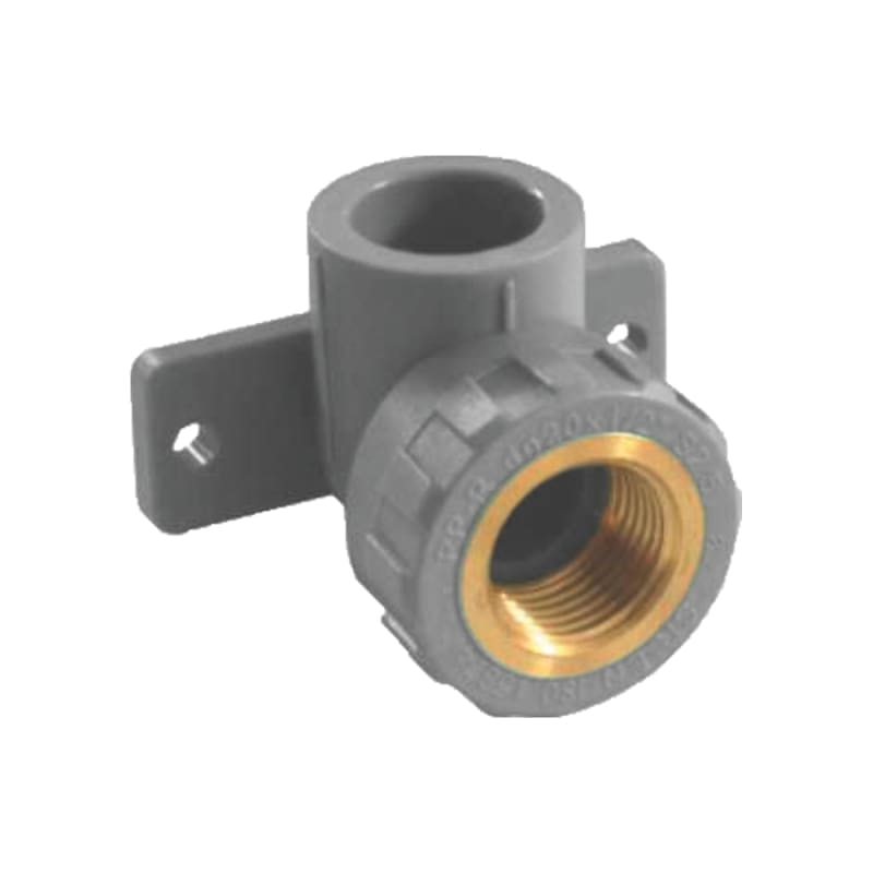 VALDuotherm Grey PPR Wall-Mounted Elbow, Dia. 20x1/2'' Female Thread