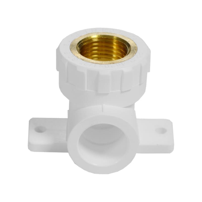 VALDuotherm WHITE PPR WALL-MOUNT ELBOW D. 20x1/2"F