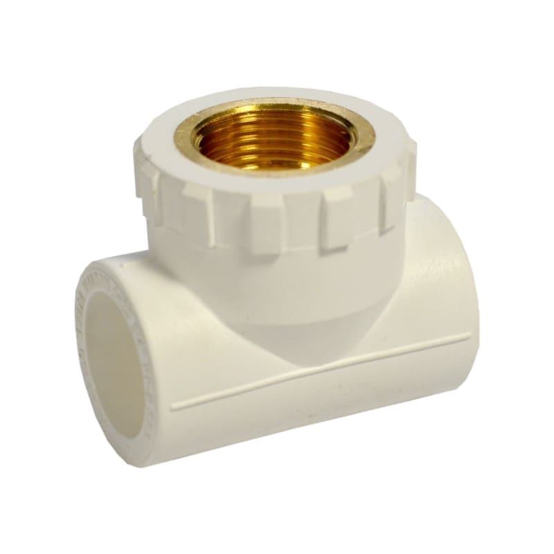 WHITE PPR VALDuotherm T-FITTING D. 32x1"FI
