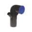 VALRain HDPE Extended Floor WC Elbow, D.110, 2 x D.50 Side Connections, with Side Closing and Protective Plugs