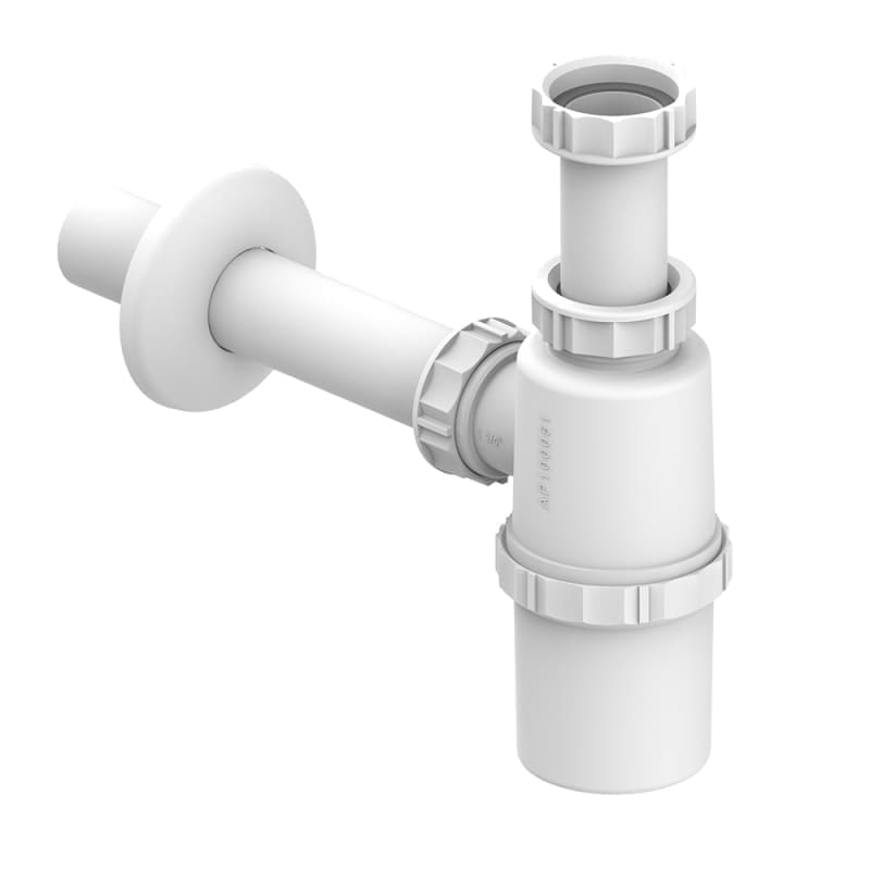 VALEasy WHITE PP BOTTLE TRAP FOR SINK, D.32-1 1/4"