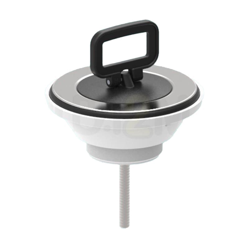 VALEasy Sink Drain D.65x1 1/4"xHmax 25 with Stainless Steel Strainer and Stopper