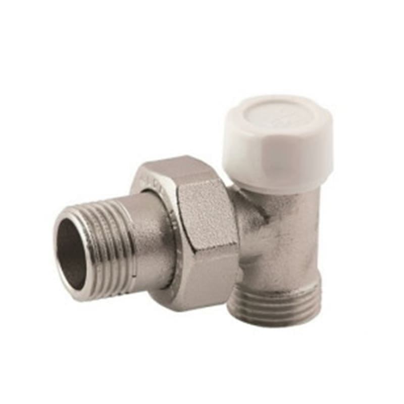 VALThermio Angled Return Radiator Valve 1/2" without Copper Pipe Fitting