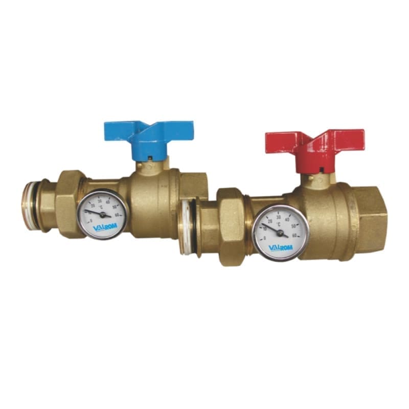 VALThermio valve set HOL. FI-FE 1'' with thermometers