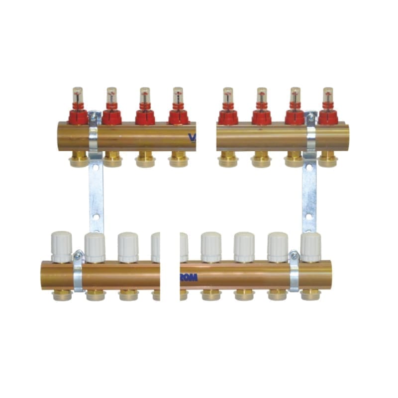VALThermio EUROCON manifold/collector kit with flow meters, 11 circuits, 1"