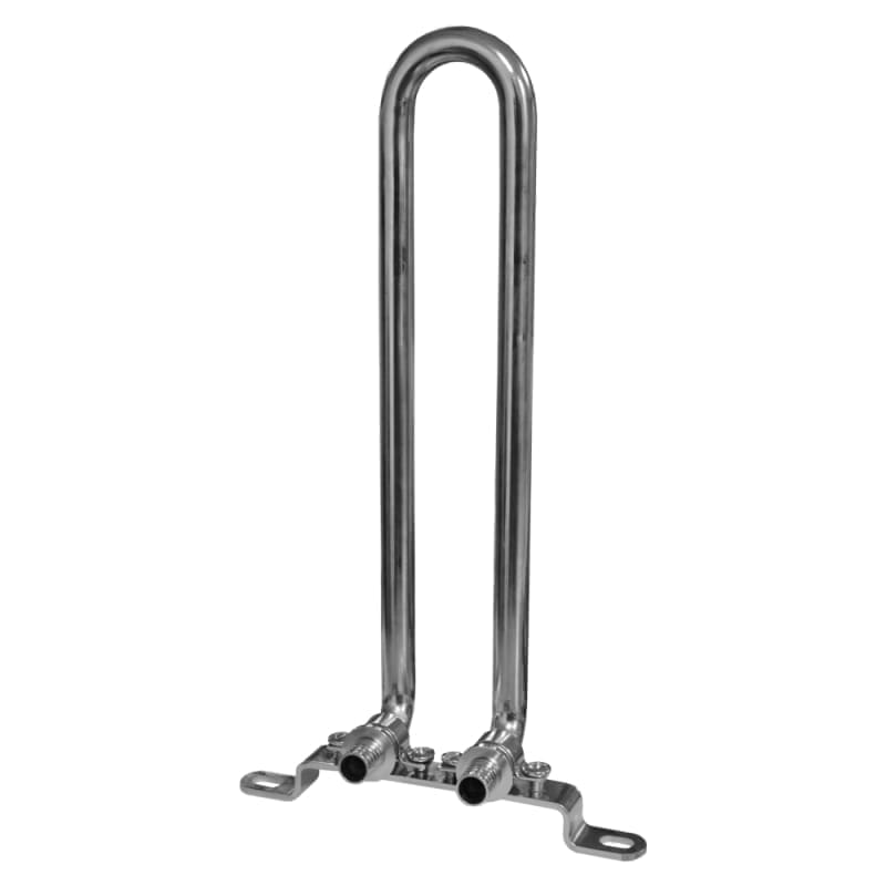 U-SHAPED RADIATOR CONNECTION BODY VALThermio NICKEL-PLATED COPPER WITH BRACKET D. 16 L300mm