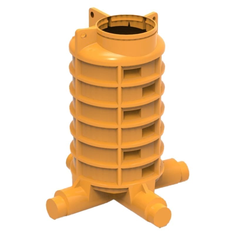 VALPlast INSPECTION CHAMBER 90° 3 INLETS 1 OUTLET D.200/160 H=1330