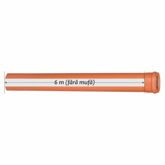 VALPlast PVC MULTILAYER PIPE D.200X5.9mm SN8 L=6 m | Produse.Valrom.ro