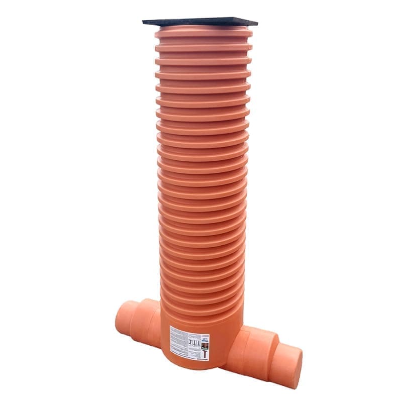 VALPlast PE D400 INSPECTION MANHOLE, 1IN/1OUT 110/110mm, B125 COMPOSITE COVER, H1.0M