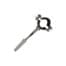 VALTHERMIO PIPE CLAMP D. 20 WITH WALL PLUG, OL/ZN, SOUND-INSULATING GASKET